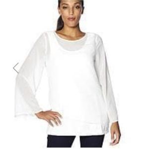 Asymmetric Blouse with Sequin Tank